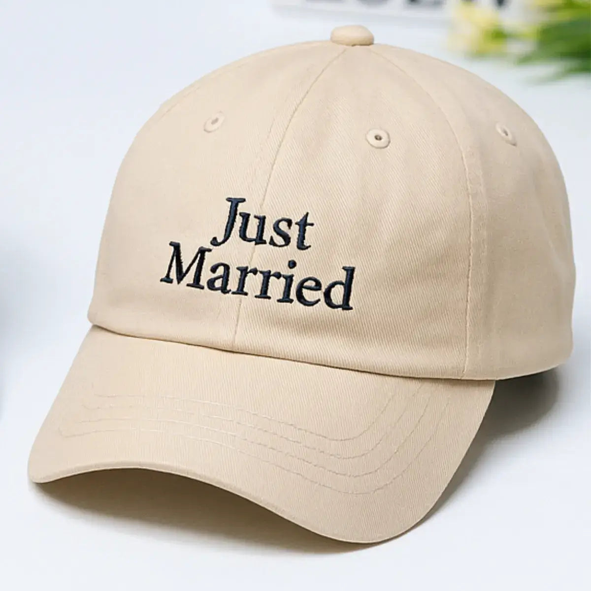 Custom Just Married Hat, Honeymoon Embroidered Gift, Wedding Gift, Groom Gift, Bride Gift
