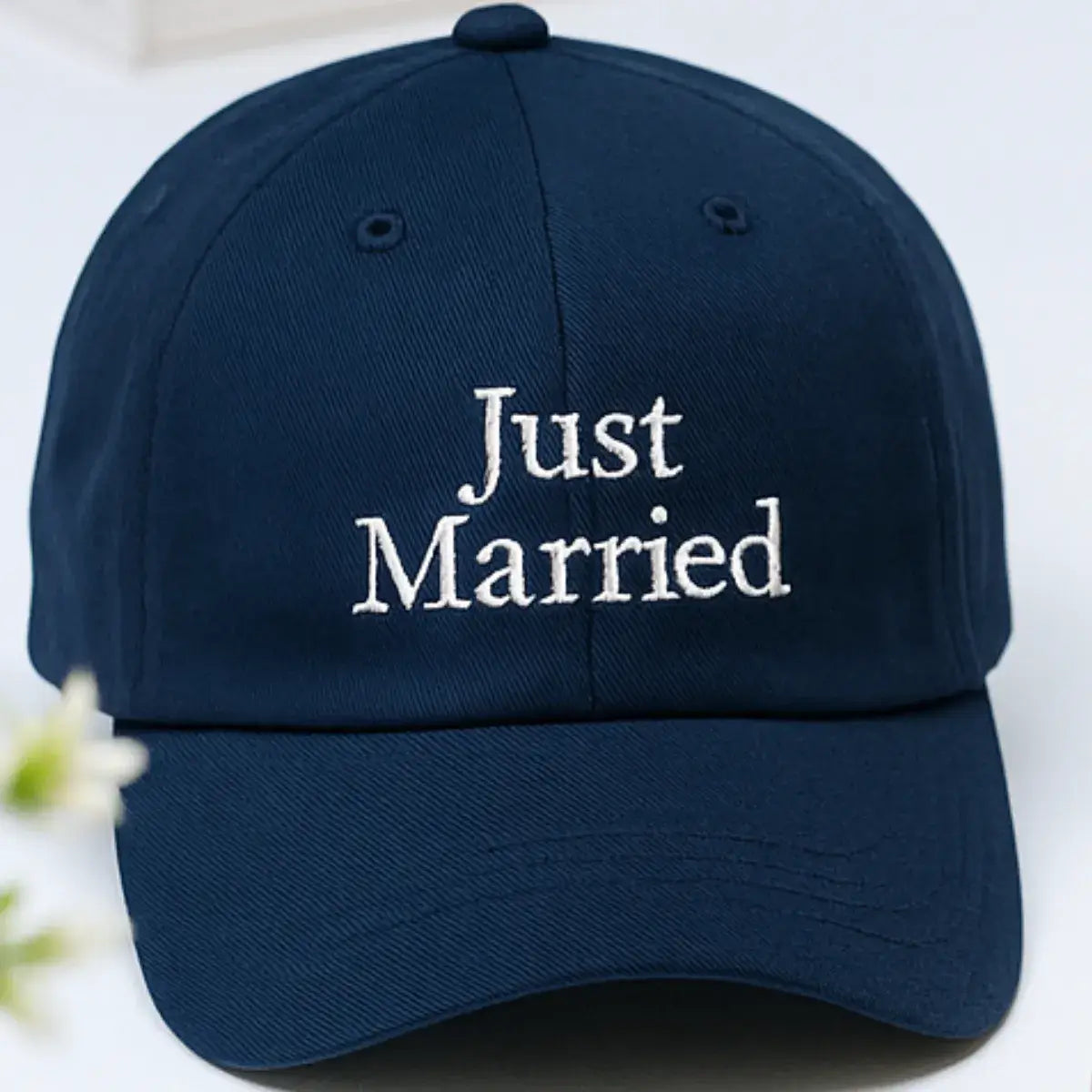 Custom Just Married Hat, Honeymoon Embroidered Gift, Wedding Gift, Groom Gift, Bride Gift
