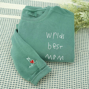 Custom Embroidered Kids Drawing T-shirt for Dad - Draw from Your Photo Father's Day Gift
