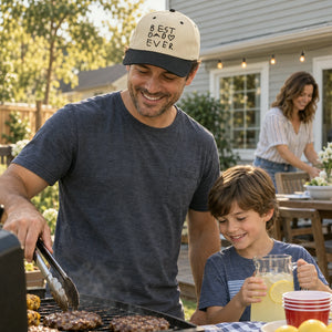 Custom Kids Handwriting Snapback Hats - Embroidered Daddy Caps with Childrens Artwork