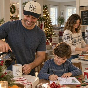 Custom Kids Handwriting Snapback Hats - Embroidered Daddy Caps with Childrens Artwork