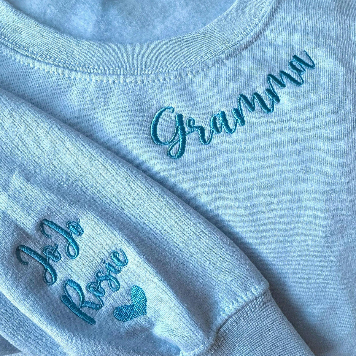 Embroidered Lolli Sweatshirt - Personalized Grandkids Names, Gift for Grandma Birthday
