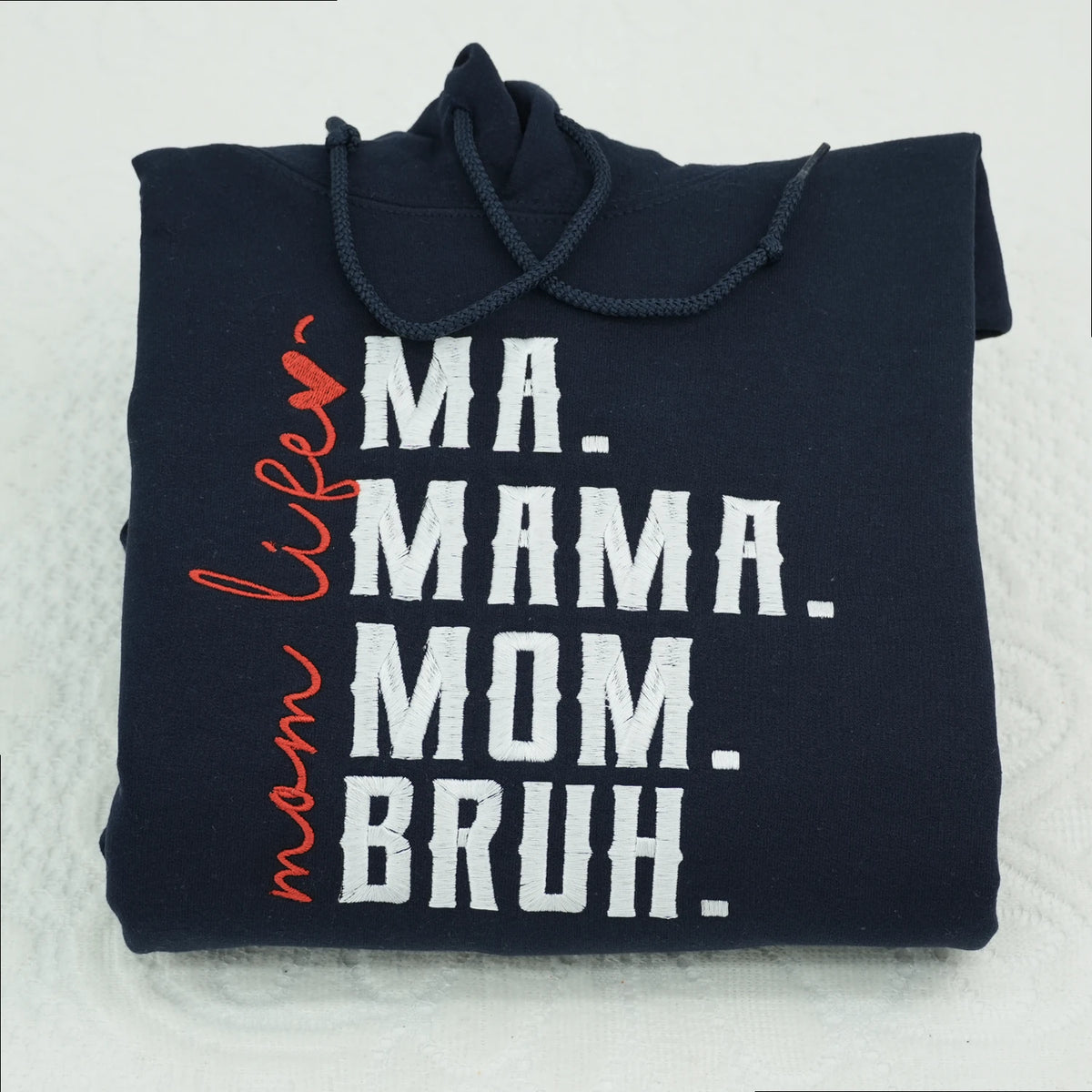 Folded MOM LIFE black hoodie 


