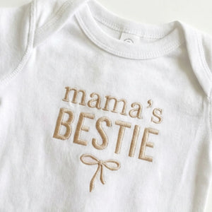 Mama’s Bestie Onesie - Embroidered Matching Mother Baby Gift for New Moms