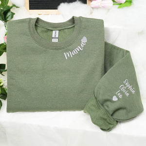 Personalized Mama Sweatshirt – Custom Gift for Wife - Mother’s Day, Birthday, Christmas
