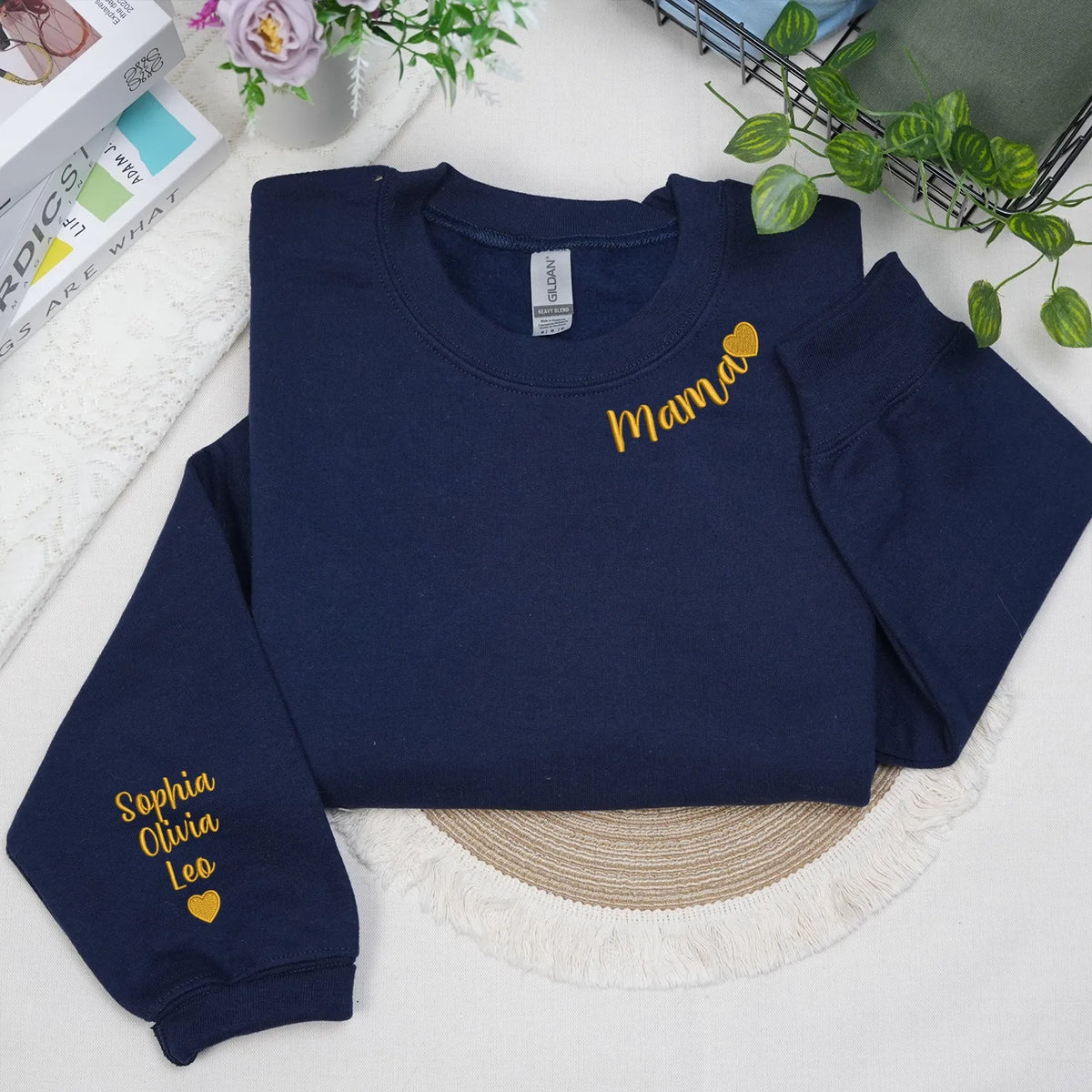 Personalized Mama Sweatshirt – Custom Gift for Wife - Mother’s Day, Birthday, Christmas