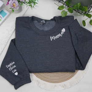 Personalized Mama Sweatshirt – Custom Gift for Wife - Mother’s Day, Birthday, Christmas