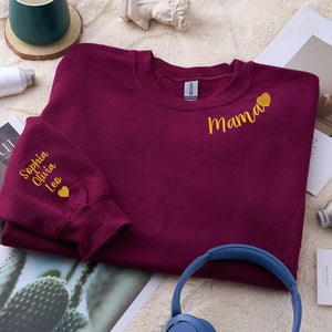 Personalized Mama Sweatshirt – Custom Gift for Wife - Mother’s Day, Birthday, Christmas