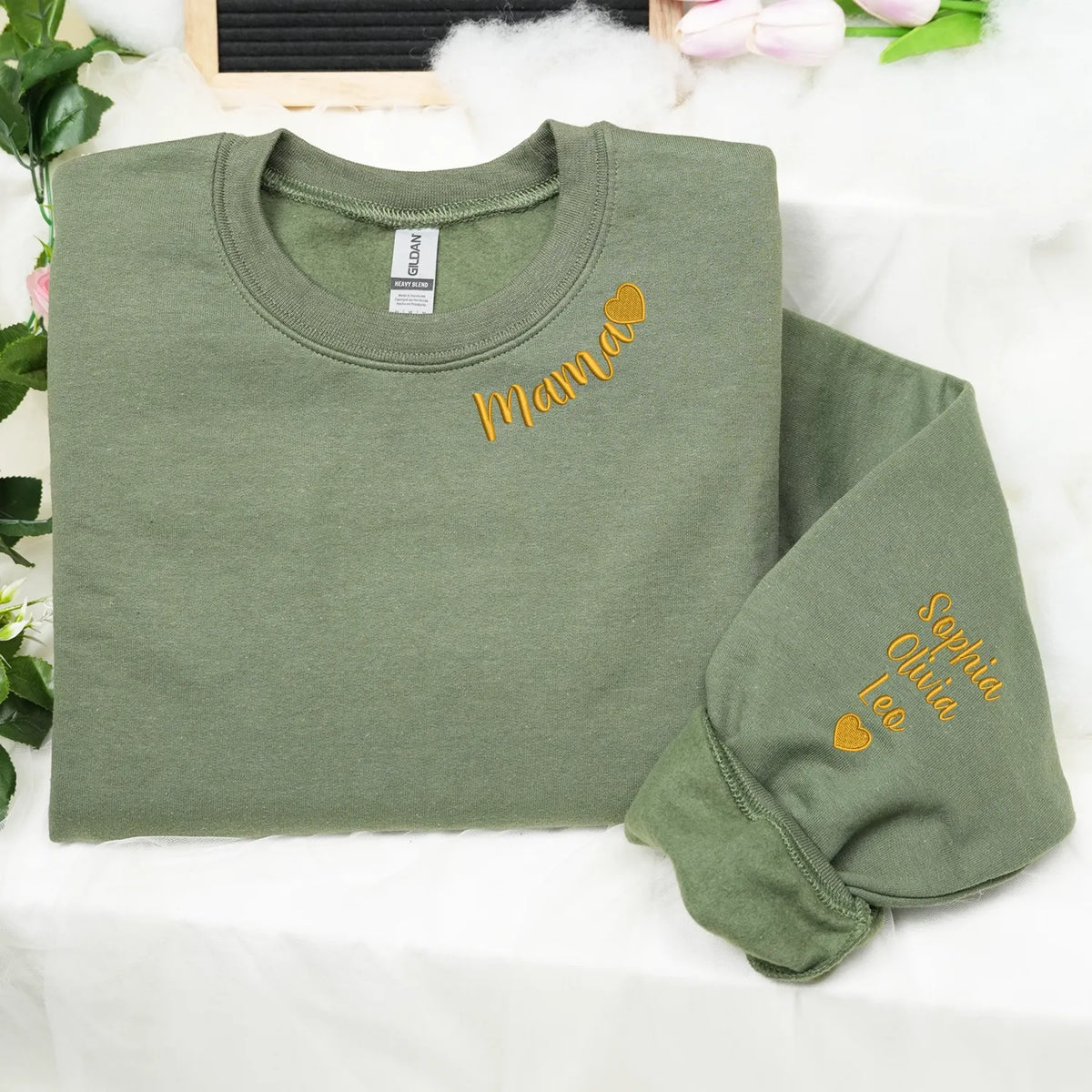 Personalized Mama Sweatshirt – Custom Gift for Wife - Mother’s Day, Birthday, Christmas