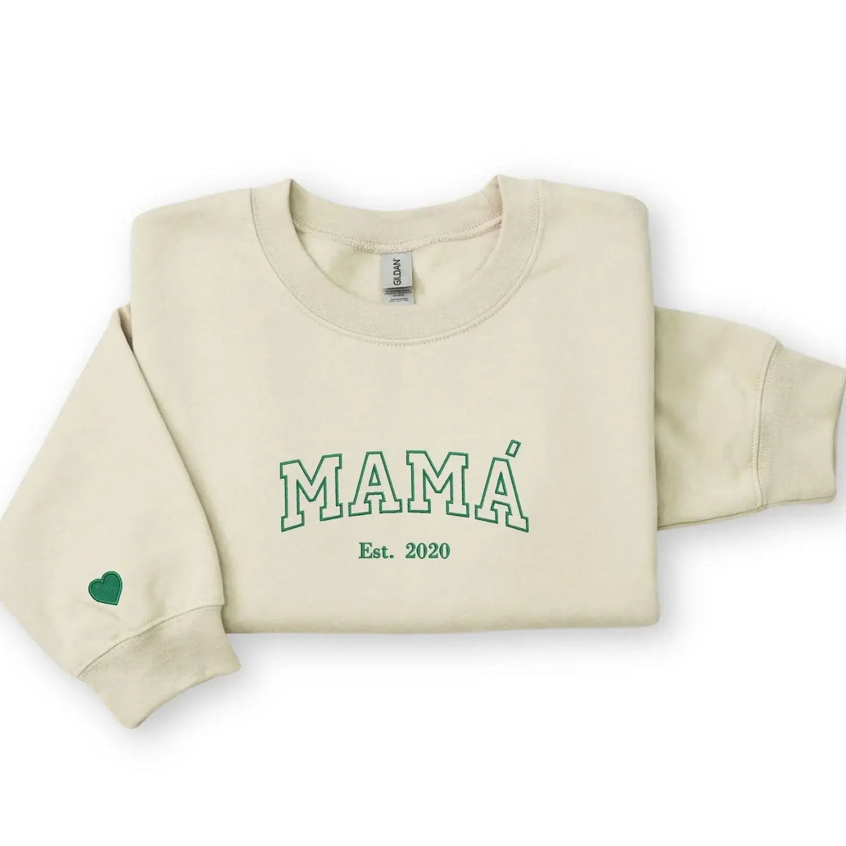 Personalized mamá sweatshirt embroidered with kids names custom Spanish mom gift from daughter or son