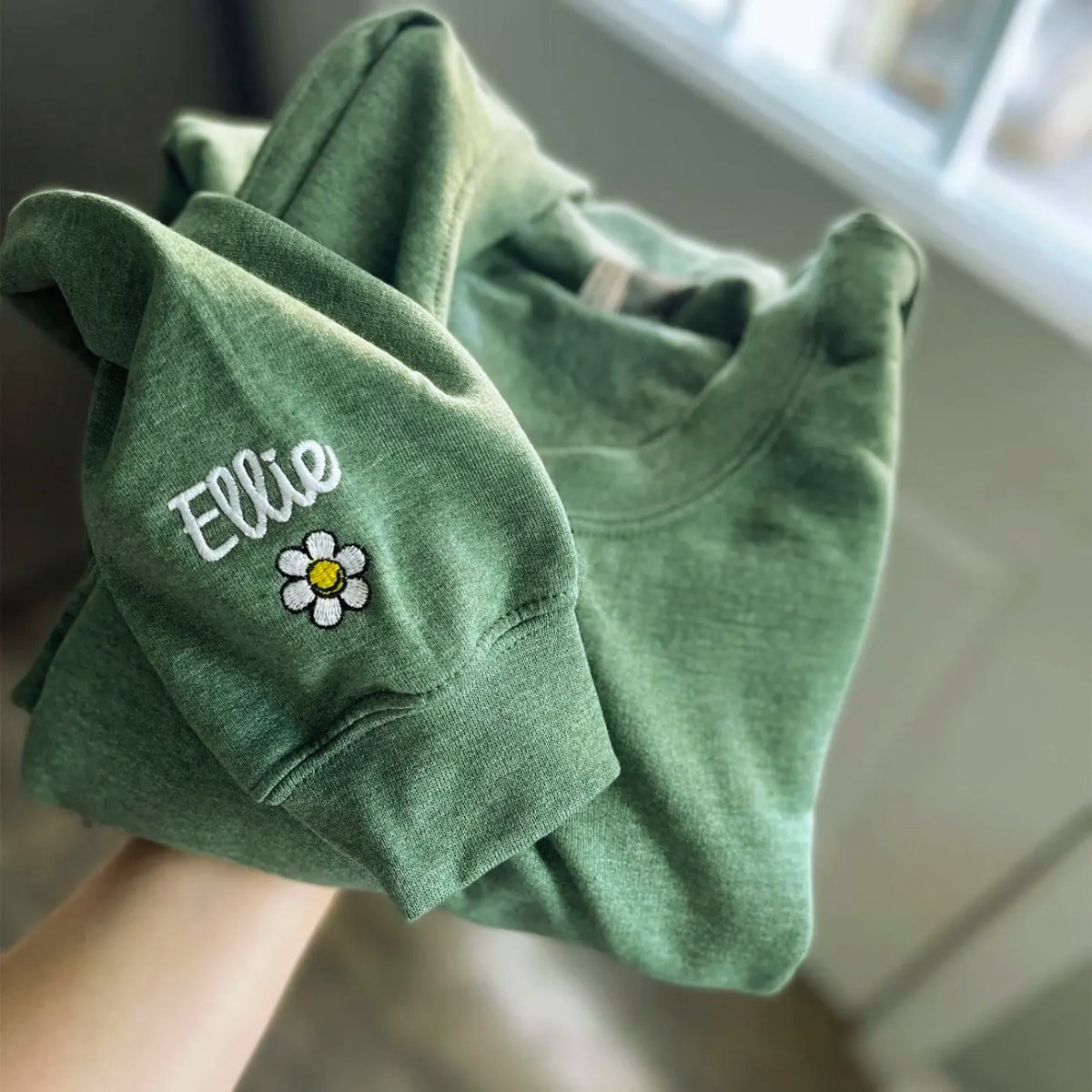 Embroidered gifts for Mom Grandmother, Children's Drawing Art Work Embroidered Sweatshirt, Hoodie - Embroly