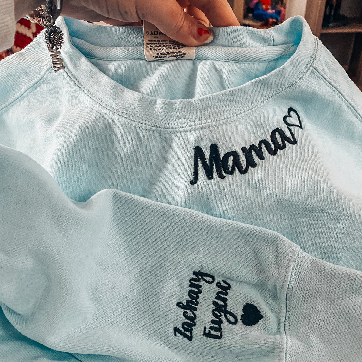 Comfort Color® Embroidered Mamaw Shirt with Grandkids Names