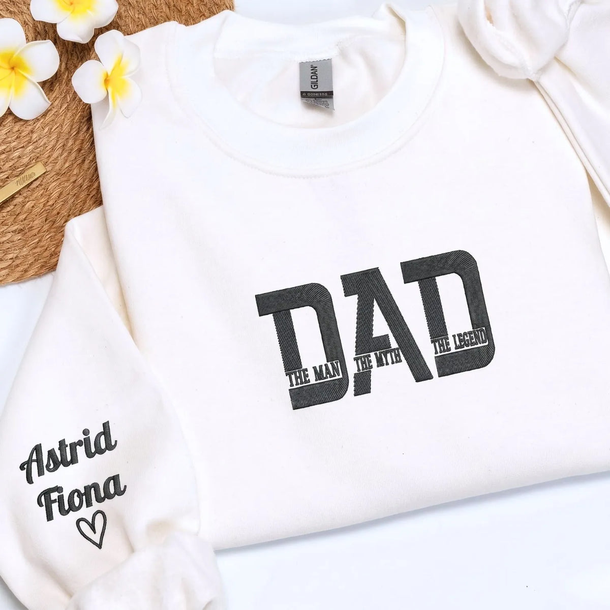 personalized embroidered dad hoodie the man myth legend father’s day gift