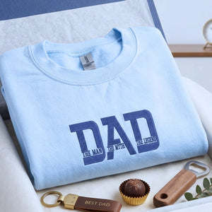 personalized embroidered dad hoodie the man myth legend father’s day gift