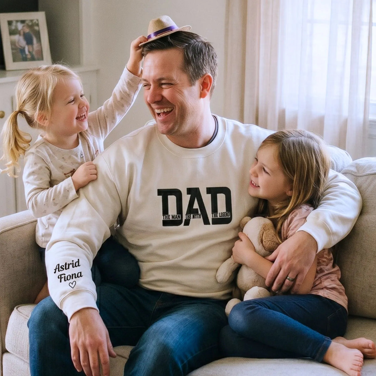 personalized embroidered dad hoodie the man myth legend father’s day gift
