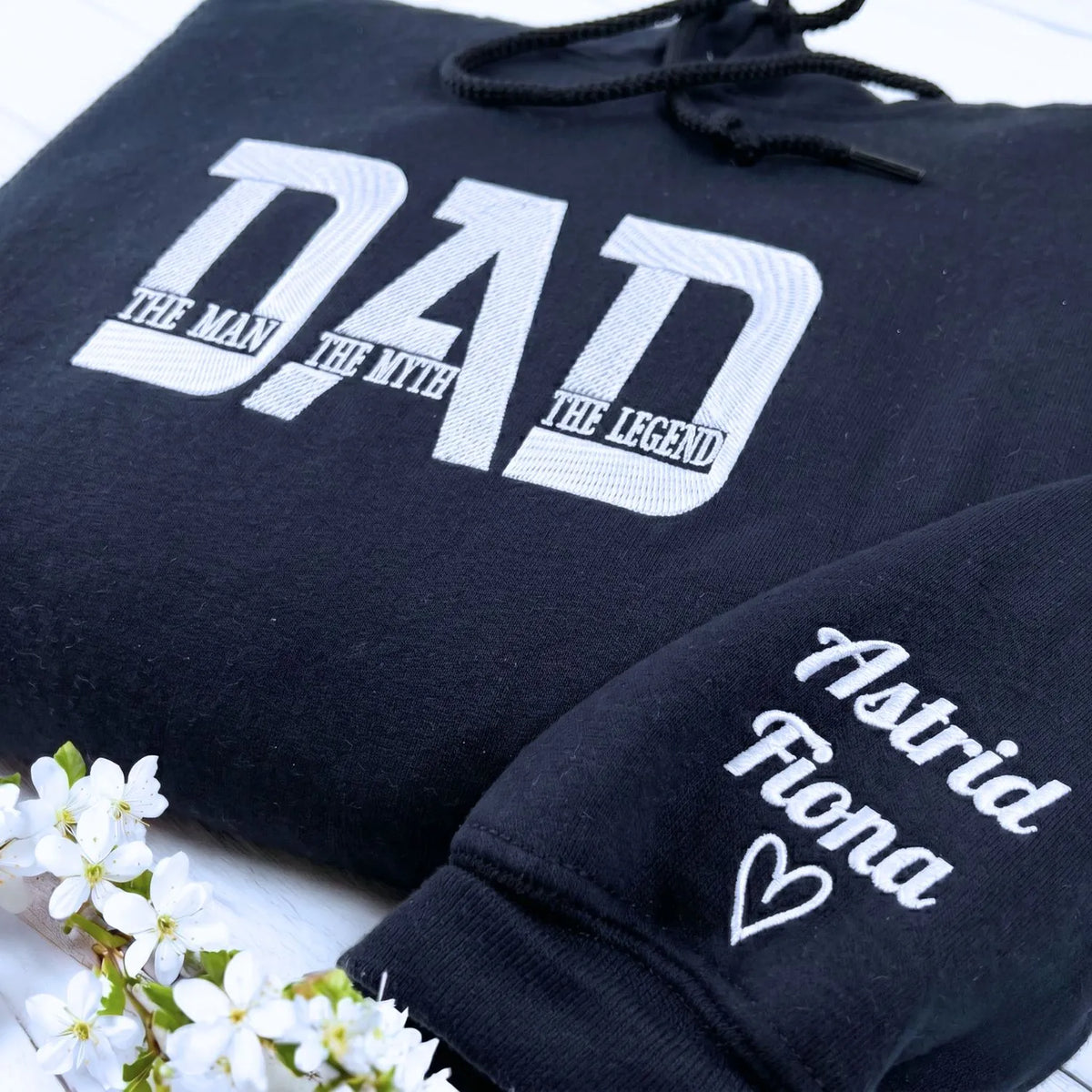 personalized embroidered dad hoodie the man myth legend father’s day gift