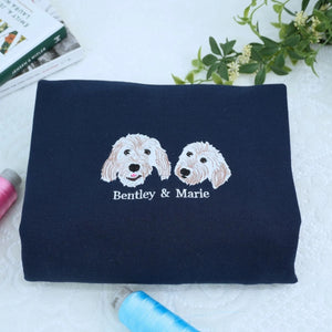 Dog lover matching sweatshirt and hat set featuring pet-themed design