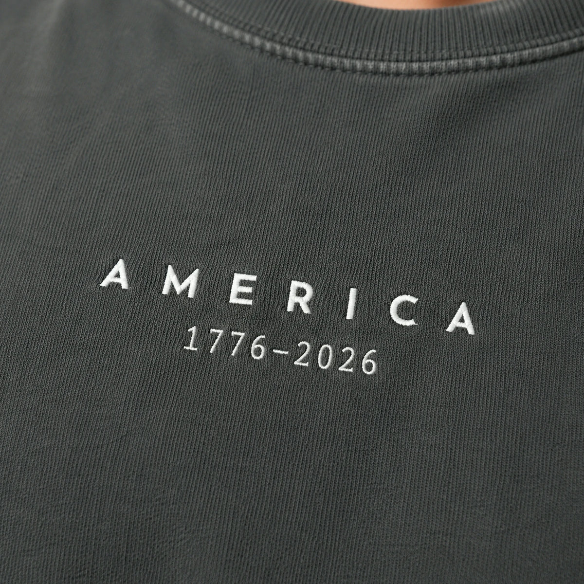 Minimalist 250th Anniversary of The United States T-Shirt - 4th of July Embroidered Tee