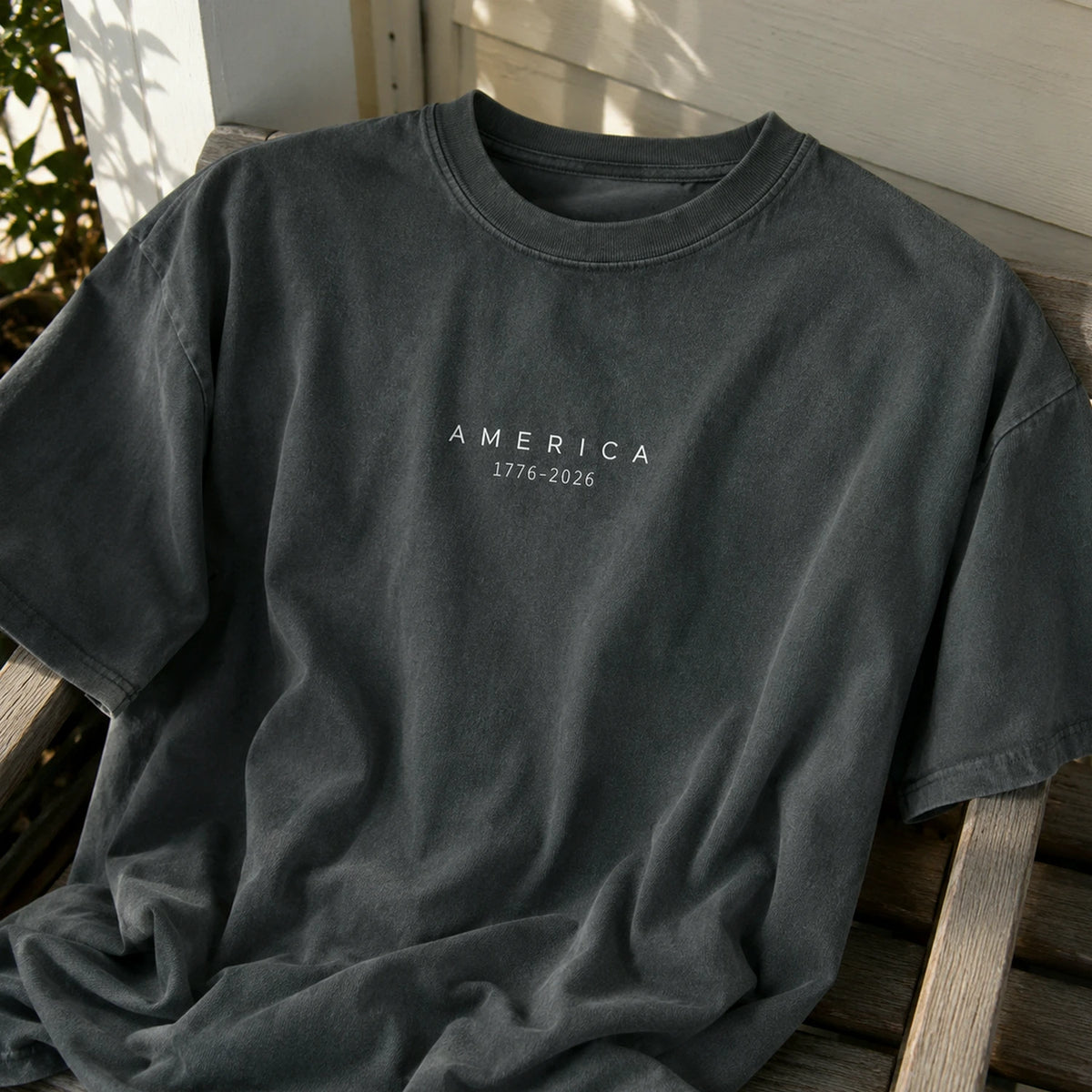 Minimalist 250th Anniversary of The United States T-Shirt - 4th of July Embroidered Tee