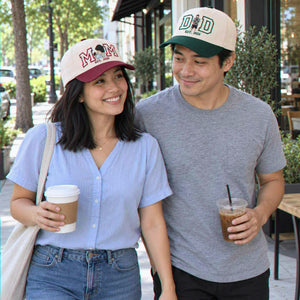Custom Mom and Dad Portrait Snapback Hat, Embroidered Baseball Cap from Photo, New Mom and Dad Gifts