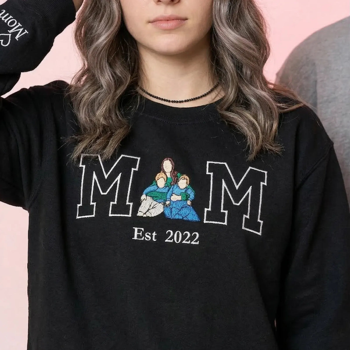 Personalized Embroidered Gifts for New Mom and New Dad, Photo Sweatshirt or Hoodie