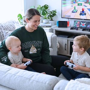 custom embroidered mommy sweatshirt from photo personalized hoodie gift for mom