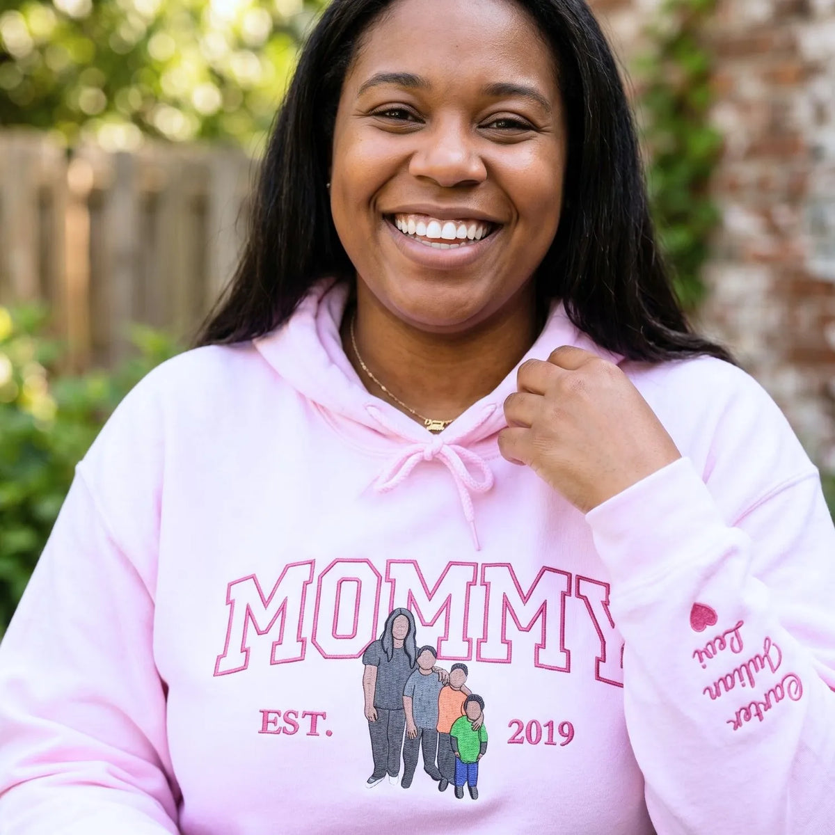 custom embroidered mommy sweatshirt from photo personalized hoodie gift for mom