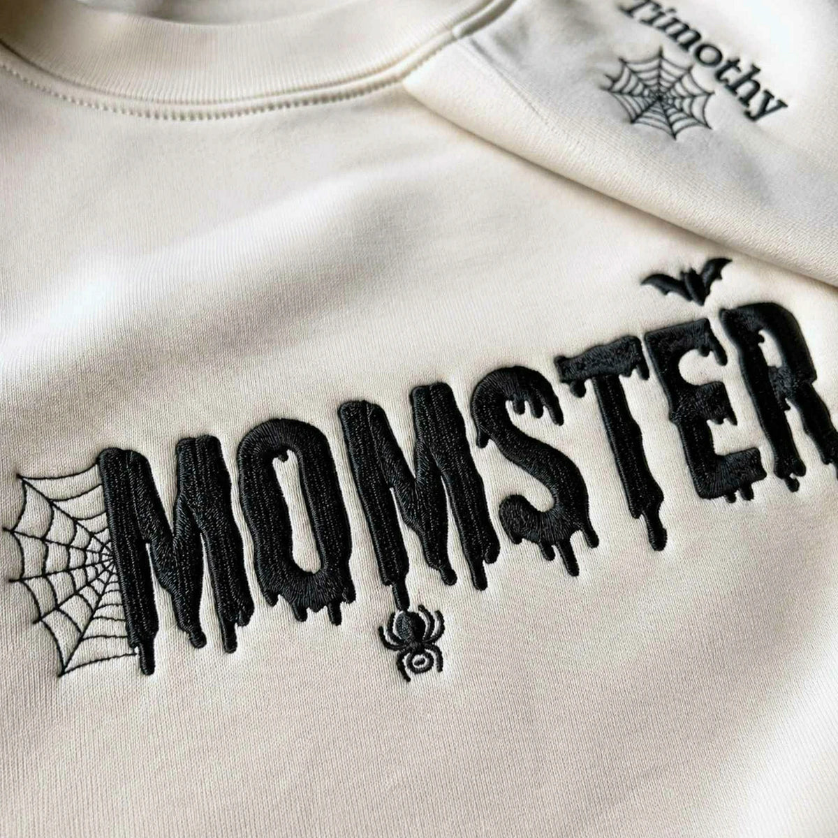 Momster and Dadcula Sweatshirt, Personalized Embroidered with Kids Name Halloween Gift