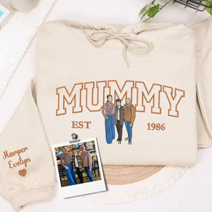 custom embroidered mom sweatshirt from photo personalized mummy hoodie gift