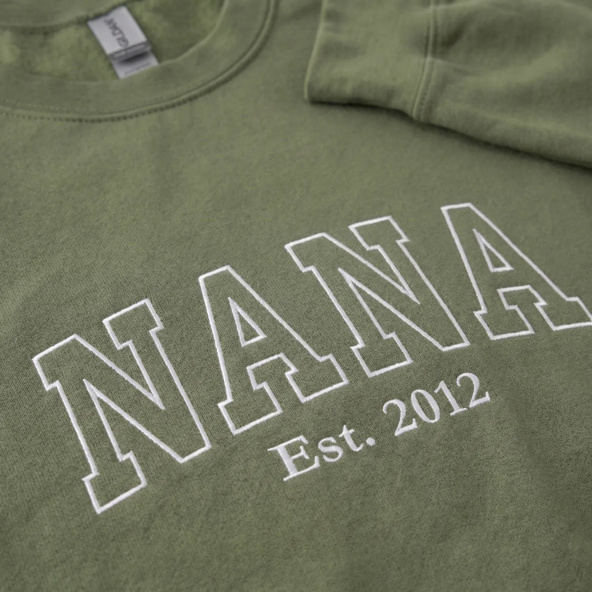 Personalized Nana Sweatshirt with Grandkids Names - Custom Embroidered Nana Est Year Gift