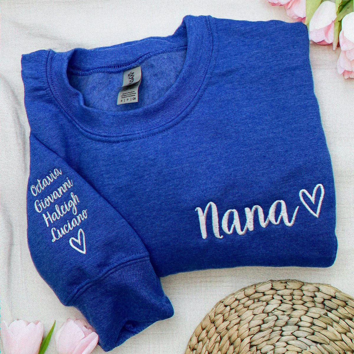 heather royal nana sweatshirt, gift for grandma