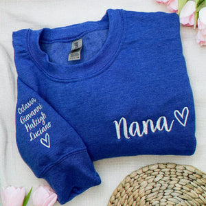heather royal nana sweatshirt, gift for grandma