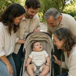 Embroidered See You Soon Baby Bodysuit for New Grandparents