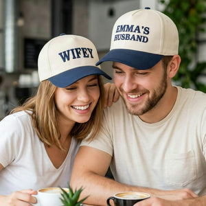 Custom Embroidered Newlyweds Hats for Wifey, Husband, Brides, Grooms, Mr & Mrs
