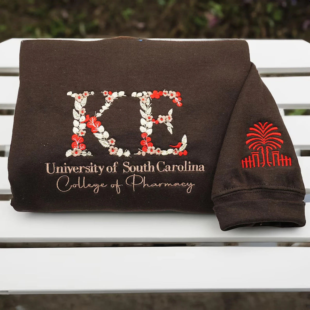 Personalized Nurse Floral Sweatshirt, Custom Embroidered Nursing Student Graduation, Birthday Gift