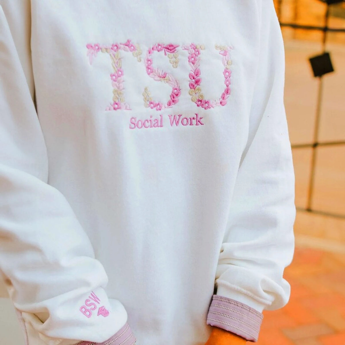 Personalized Nurse Floral Sweatshirt, Custom Embroidered Nursing Student Graduation, Birthday Gift