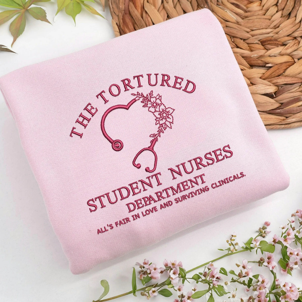 The Tortured Student Nurses Department Embroidered Sweatshirt, Gifts for Nursing Students