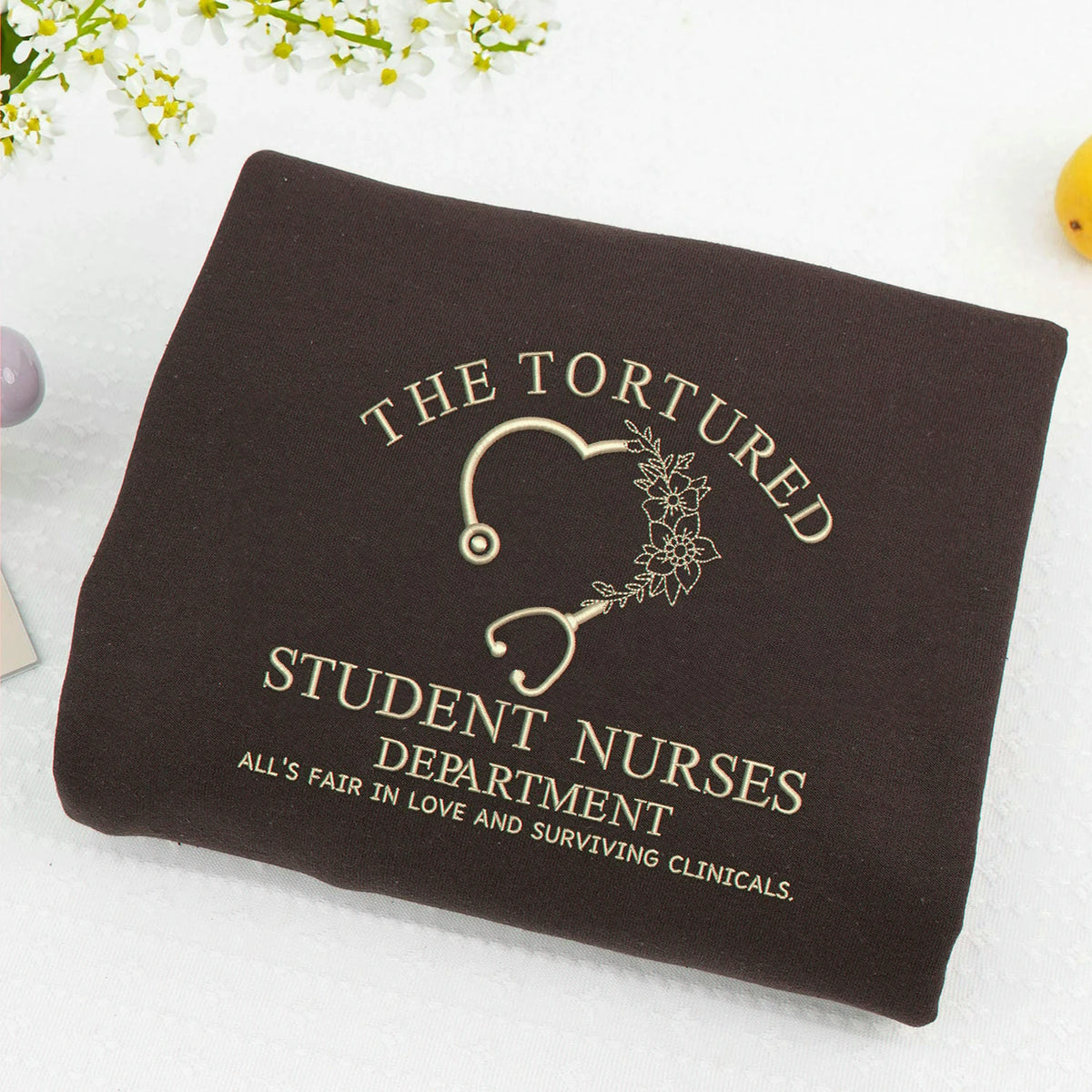 The Tortured Student Nurses Department Embroidered Sweatshirt, Gifts for Nursing Students