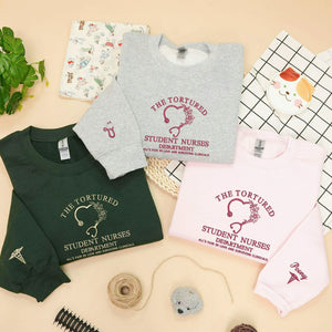 The Tortured Student Nurses Department Embroidered Sweatshirt, Gifts for Nursing Students