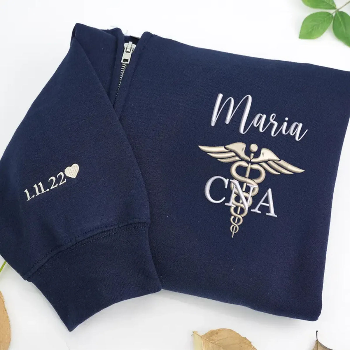 Personalized Embroidered CNA Quarter Zip, Custom Name Nursing Assistant Pullover, Appreciation Week Gifts