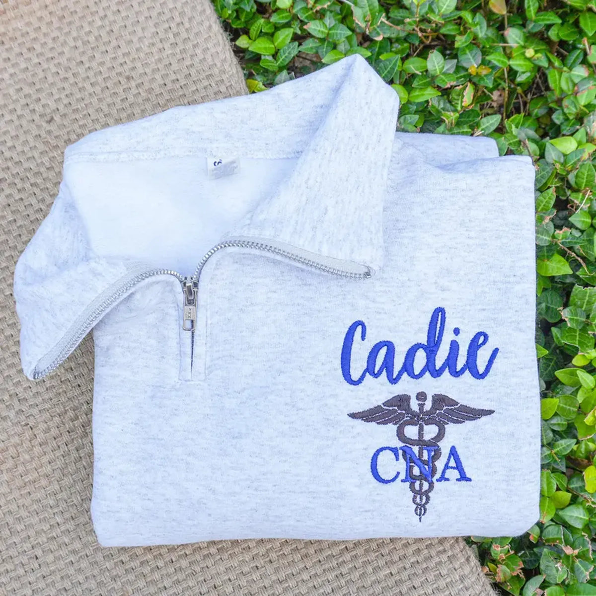 Personalized Embroidered CNA Quarter Zip, Custom Name Nursing Assistant Pullover, Appreciation Week Gifts