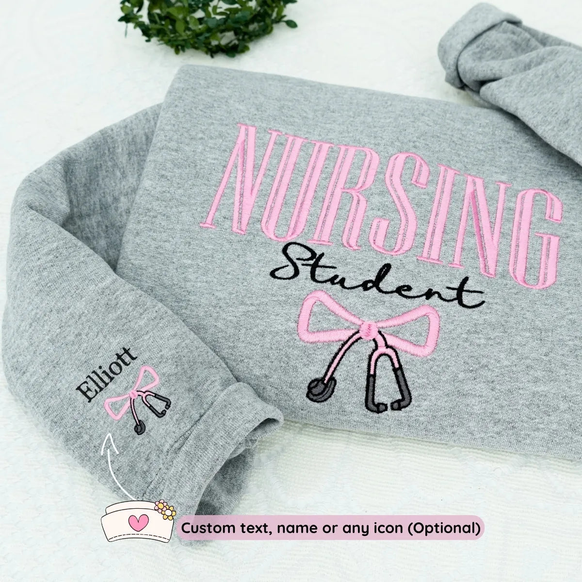 Nursing Student Sweatshirt - Embroidered Gift for Graduation
