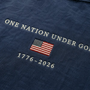 USA 250th Shirt Anniversary Christian Shirt, Embroidered Flag Comfort Colors Tee