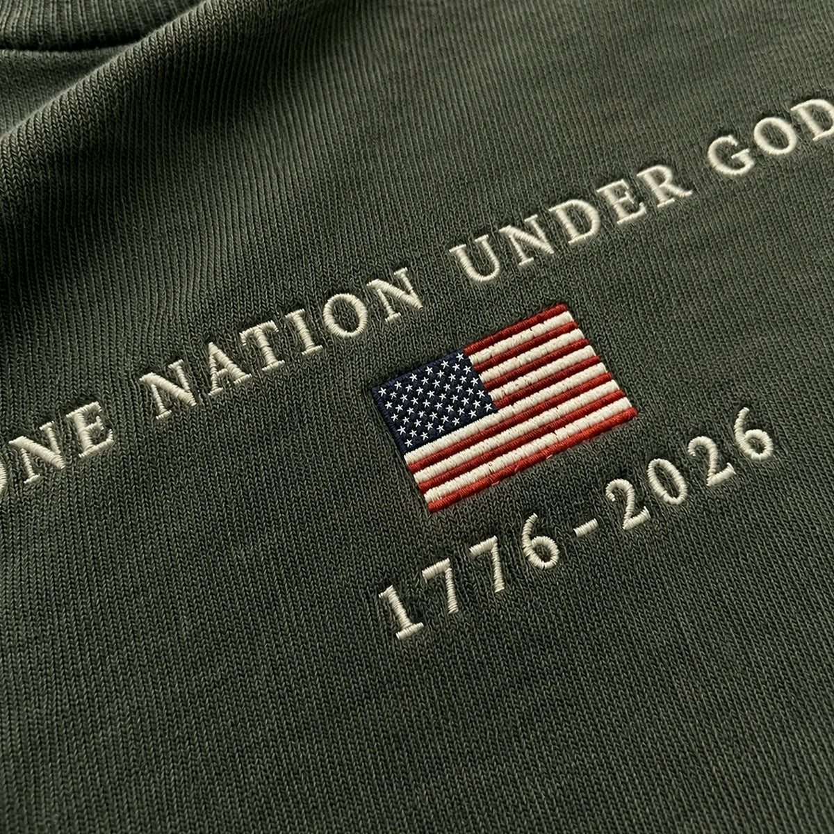 USA 250th Shirt Anniversary Christian Shirt, Embroidered Flag Comfort Colors Tee