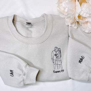 Matching Sweatshirts for Couples Custom Embroidered Sweaters Best Gift Idea for Him Her Girlfriend Boyfriend