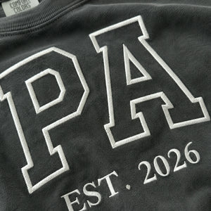 Custom Pa Embroidered T-Shirt or Sweatshirt  -  Rustic Country Father's Day Gift for Dad from Wife, Mom, or Sister