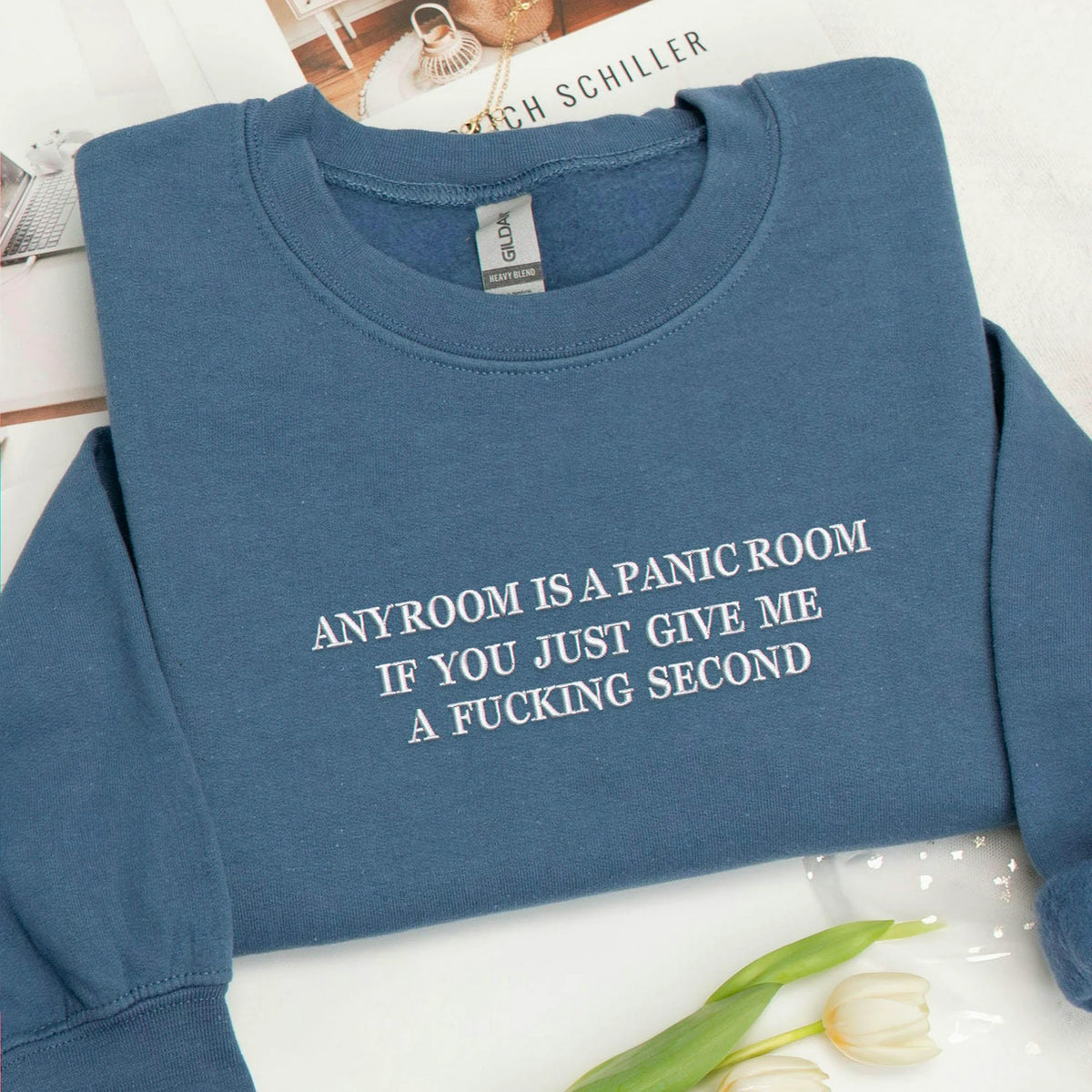 Any Room Can Be A Panic Room Sweatshirt, Funny Anxiety Gift for Friend