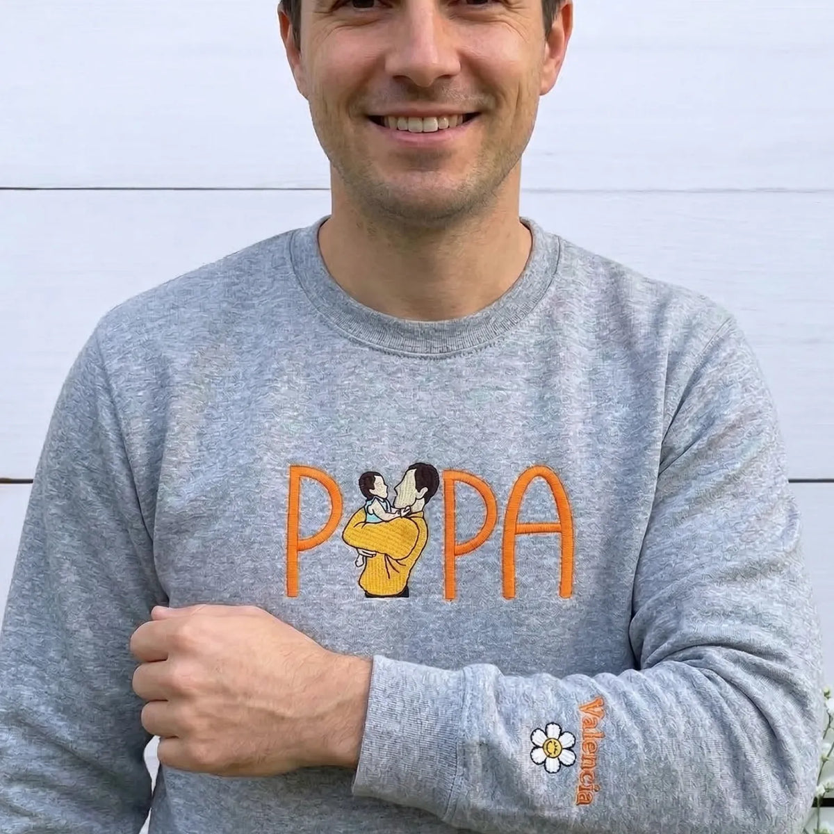 Mom Portrait Sweatshirt or Hoodie from Embroidered Photo, Meaningful Gifts for Mother's Day