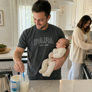 Papa Embroidered Sweatshirt or T-Shirt for New Dad - Father's Day Gift for Husband from Wife, Daughter, Son or Kids