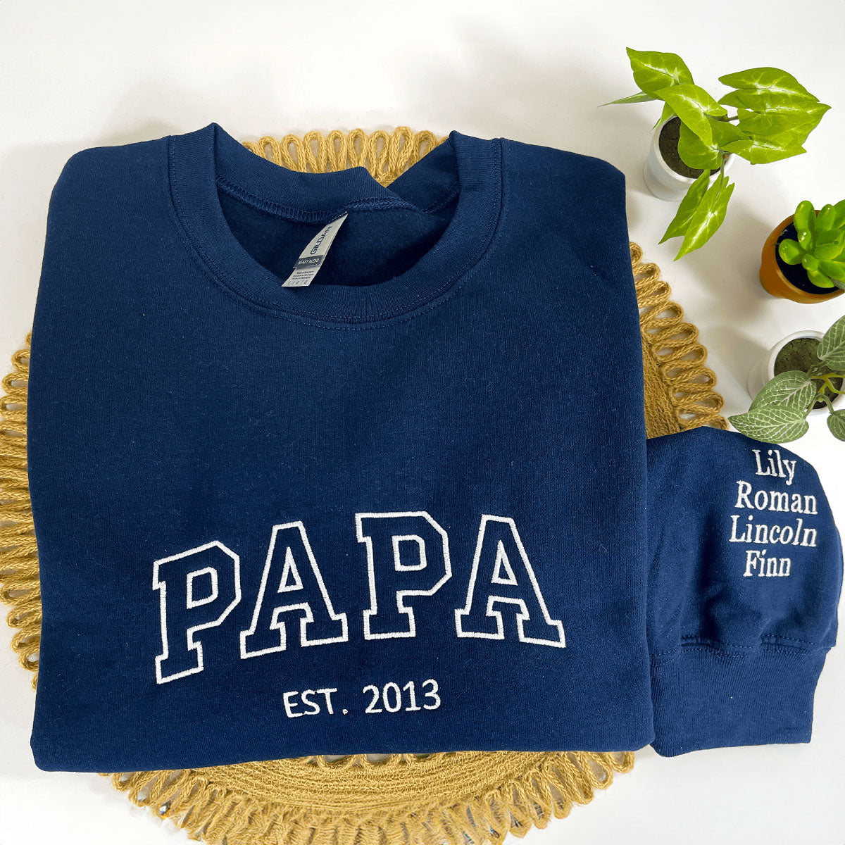 Custom Neutral Mama Embroidered Sweatshirt, Varsity Letter Sweatshirt - Embroly